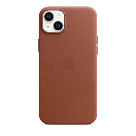 Apple Leather Case - Étui en cuir avec MagSafe pour iPhone 14 Plus (umbra)