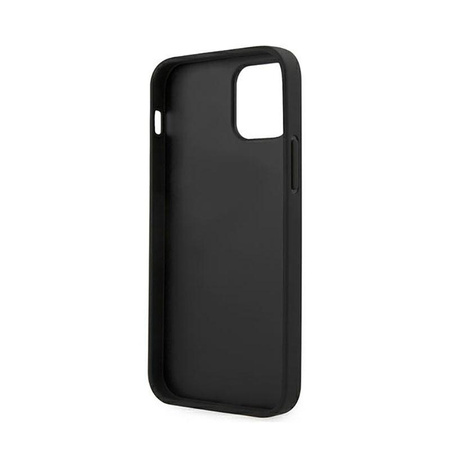 Karl Lagerfeld PU-Leder Karl & Choupette Prägung - iPhone 12 / iPhone 12 Pro Tasche (schwarz)
