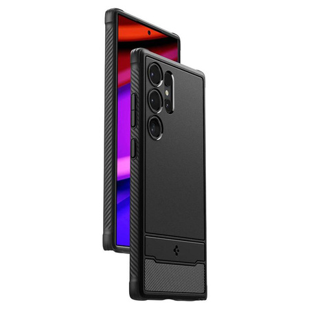 Spigen Rugged Armor - Étui pour Samsung Galaxy S24 Ultra (Noir mat)
