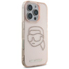 Karl Lagerfeld IML Rhinestones Karl Head - Coque pour iPhone 16 Pro (rose)