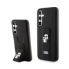 Karl Lagerfeld Gripstand Saffiano Karl & Choupette Pins - Samsung Galaxy S23 FE Etui (schwarz)
