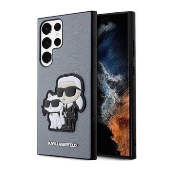 Karl Lagerfeld NFT Saffiano Karl & Choupette - Samsung Galaxy S23 Ultra Case (grey)