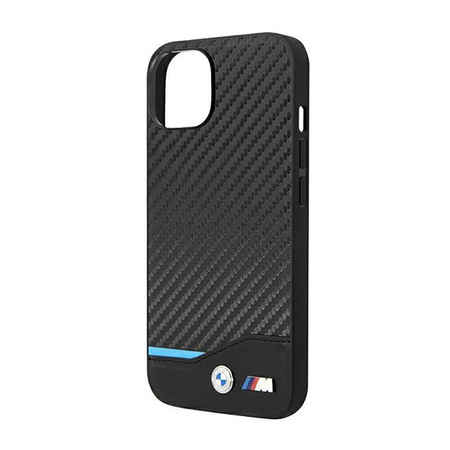 BMW Leather Carbon Blue Line - iPhone 14 Plus Case (Black)