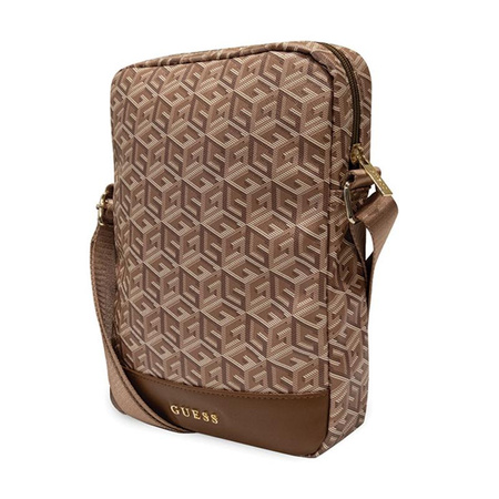 Guess GCube Stripe Tablet Bag - Torba na tablet 10" (Brązowy)