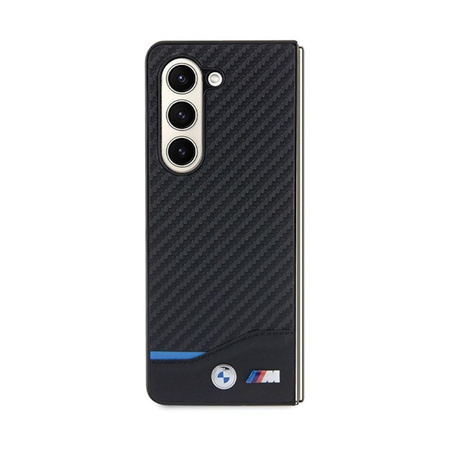BMW Leather Carbon - Samsung Galaxy Z Fold 5 tok (fekete)