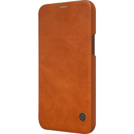 Kožené pouzdro Nillkin Qin - Pouzdro pro Apple iPhone 12 Mini (Hnědé)