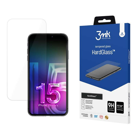 3mk HardGlass - Verre trempé pour iPhone 15 Pro