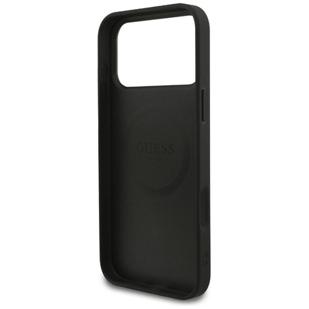ETUI DO IPHONE 17 PRO MAX do MAGSAFE GUESS CZARNE SKÓRZANE MAGNETYCZNE