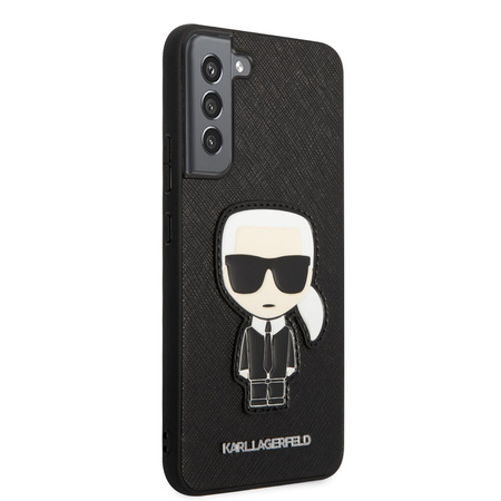 Karl Lagerfeld Saffiano Ikonik Patch - pouzdro pro Samsung Galaxy S22+ (černé)