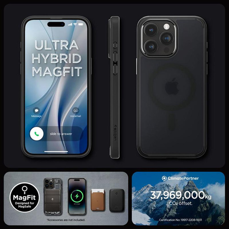 Spigen Ultra Hybrid MagSafe - Schutzhülle für iPhone 15 Pro Max (Frost Black)