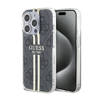 Guess IML 4G Gold Stripe - iPhone 15 Pro Case (black)