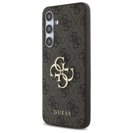 Guess 4G Großes Metall-Logo - Samsung Galaxy S24 FE Tasche (braun)