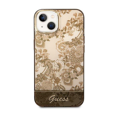 Guess Porcelain Collection - Hülle für iPhone 14 (Ocker)
