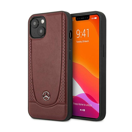 Mercedes Leather Urban Line - iPhone 15 Case (red)