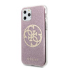 Guess Circle Glitter 4G - iPhone 11 Pro tok (rózsaszín)