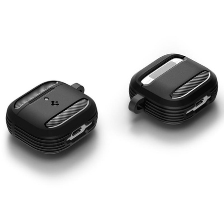 Spigen Rugged Armor - Gehäuse für Apple AirPods 4 (Schwarz matt)