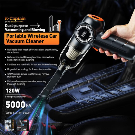 WEKOME WT-CA05 K Captain Series - Cordless Car Vacuum Cleaner (Black)