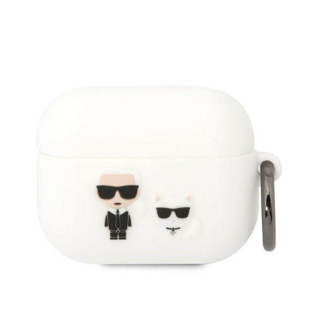 Karl Lagerfeld Silikonové pouzdro Karl & Choupette - AirPods Pro (bílé)