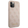 Guess 4G Metall Gold Logo - Hülle für iPhone 12 / iPhone 12 Pro (pink)