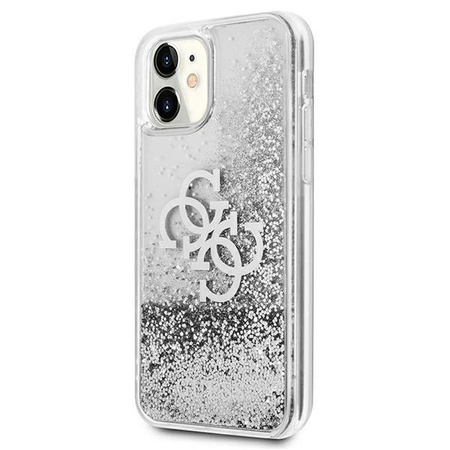 Guess Liquid Glitter 4G Big Logo - iPhone 11 Tasche (silber)