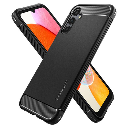 Spigen Rugged Armor - Gehäuse für Samsung Galaxy A14 4G / LTE (Schwarz)