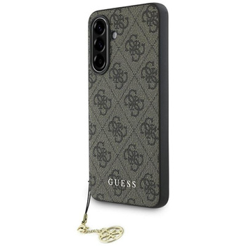 Guess 4G Charms Collection - pouzdro pro Samsung Galaxy A56 5G (hnědé)