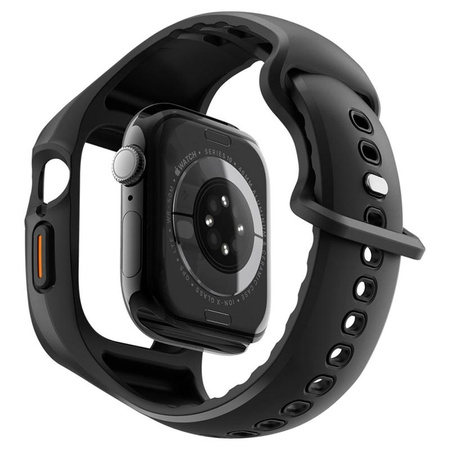 Spigen Liquid Air Pro - Bracelet avec étui pour Apple Watch 10 46 mm (Noir mat)