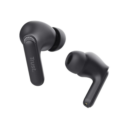 Trust Yavi - Bezdrátová sluchátka do uší TWS Bluetooth s nabíjecím pouzdrem a ENC (černá)
