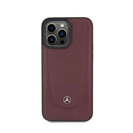 Mercedes Leather Urban Line - Étui pour iPhone 15 Pro (rouge)