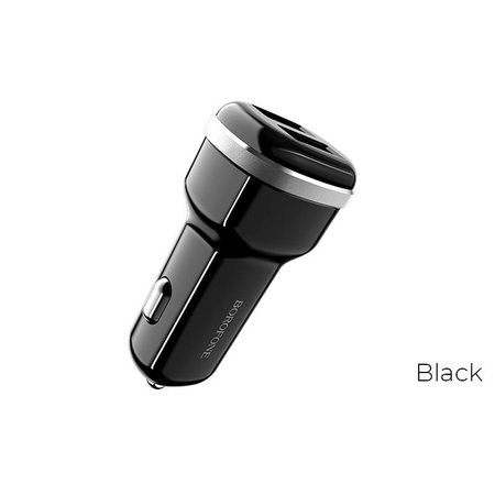 Borofone - 2x USB car charger, black
