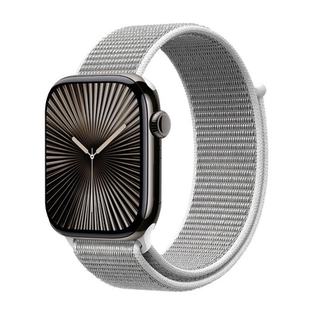 Crong Nylon - Sportarmband für Apple Watch 38/40/41/42 mm (Silber Grau)