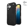 Speck Presidio2 Grip ClickLock & MagSafe - iPhone 16 Case (Black / Slate Gray / White)