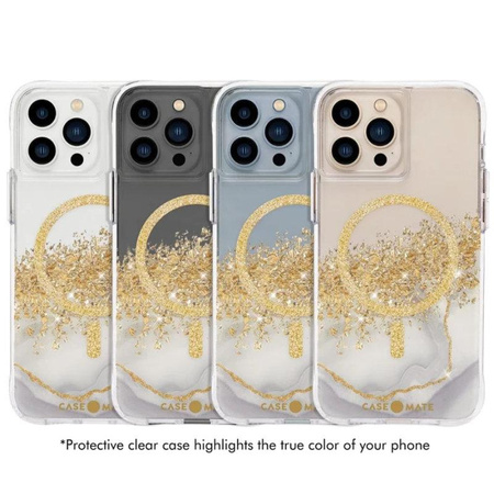 Case-Mate Karat - iPhone 13 Pro case decorated with gold (Marble)
