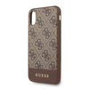 Guess 4G Bottom Stripe Collection - iPhone Xs / X Case (brown)