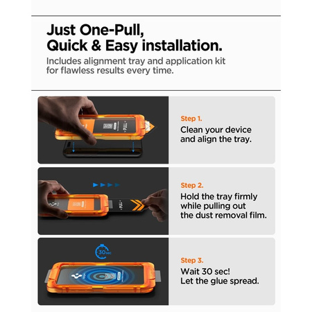 Spigen Glas.tR AlignMaster Slim 3er-Pack – Gehärtetes Glas für Apple iPhone 17 Pro Max (3 Stück)