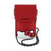 Hello Kitty Leather Hiding Kitty Cord - Phone Bag (red)