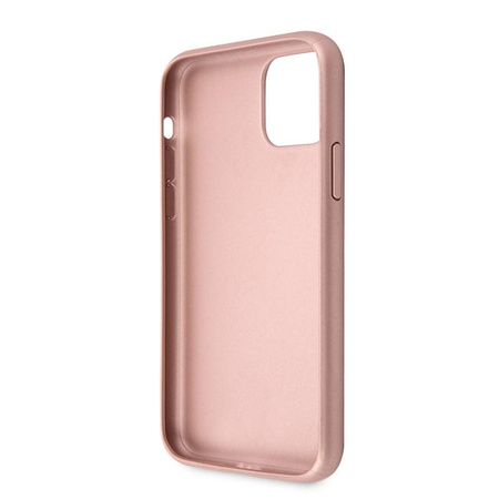 Guess Saffiano 4G Circle Logo - pouzdro pro iPhone 11 (růžové)