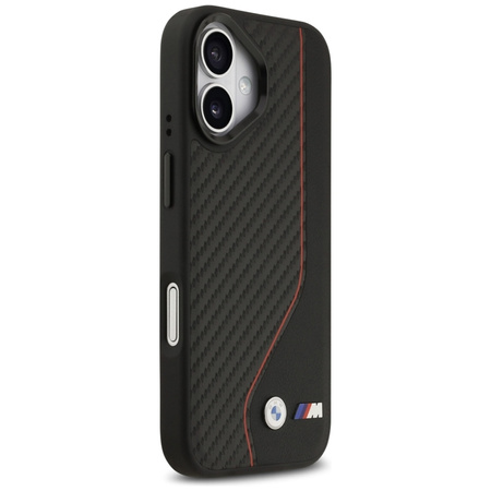 BMW M Carbon Line & Logo MagSafe – Kryt iPhone 17 (červený)