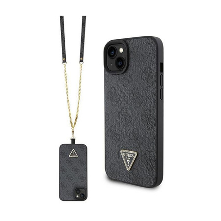 Guess Crossbody 4G Metal Logo - pouzdro pro iPhone 15 Plus (černé)