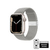 Crong Wave Band - Pletený řemínek pro Apple Watch 38/40/41/42 mm (světle šedý)