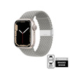 Crong Wave Band - Geflochtenes Armband für Apple Watch 38/40/41 mm (hellgrau)