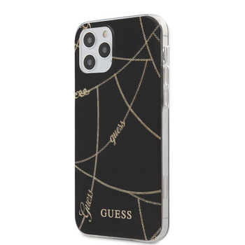 Guess Gold Chain - iPhone 12 / iPhone 12 Pro Tasche (schwarz)