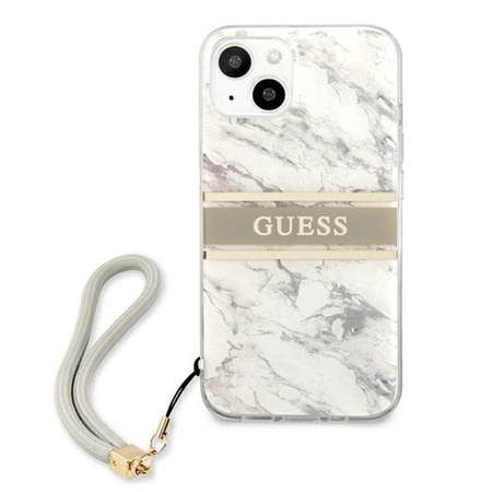 Guess Marble Strap - iPhone 13 Mini Tasche (grau)