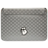 Karl Lagerfeld NFT Saffiano Monogram Iconic Choupette Sleeve - pouzdro na 14" notebook (stříbrné)