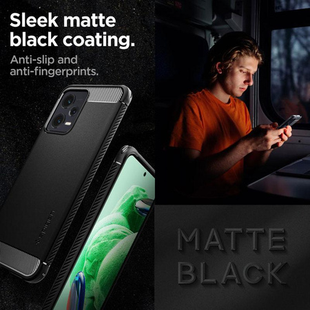 Spigen Rugged Armor - tok Xiaomi Redmi Note 12 5G/POCO X5 5G (fekete)