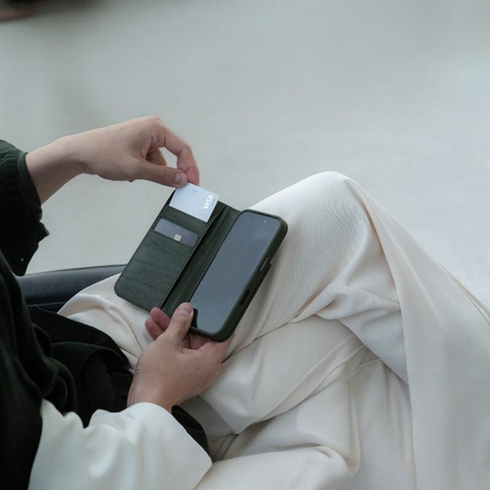 Moshi Overture MagSafe - Leather 3-in-1 Flip Case iPhone 17 Pro (Misty Coral)