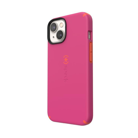 Speck CandyShell Pro + MagSafe - iPhone 14 / iPhone 13 Hülle mit MICROBAN Beschichtung (Digital Pink / Energy Red)