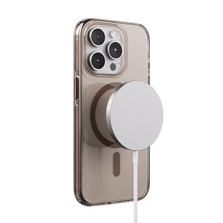 Crong Clear MAG Pro - kryt MagSafe pro iPhone 15 Pro (pouštní)