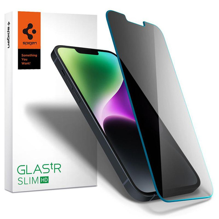 Spigen Glas.TR Slim - Gehärtetes Glas mit Sichtschutzfilter für iPhone 14 / iPhone 13 Pro / iPhone 13