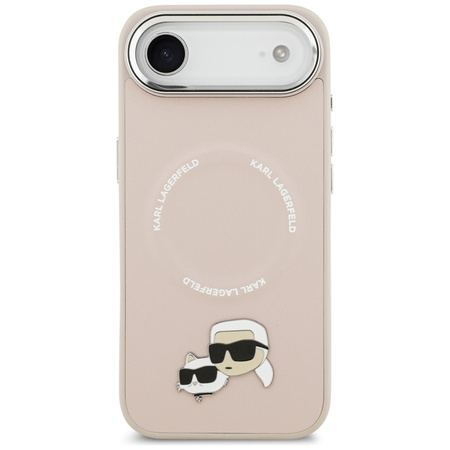 Karl Lagerfeld Karl & Choupette Pins MagSafe - Hülle iPhone Air (rosa)